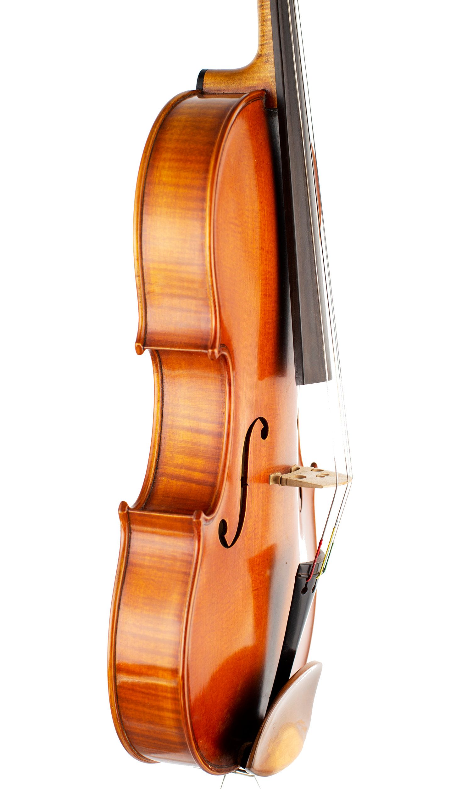 A viola by Julian Emery, Aberystwyth, 1987 — angled view, 70°