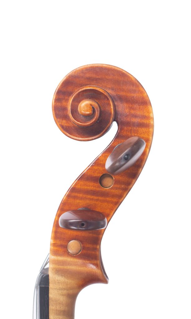 Violin by Thomas Earle Hesketh, Manchester, 1936 — scroll