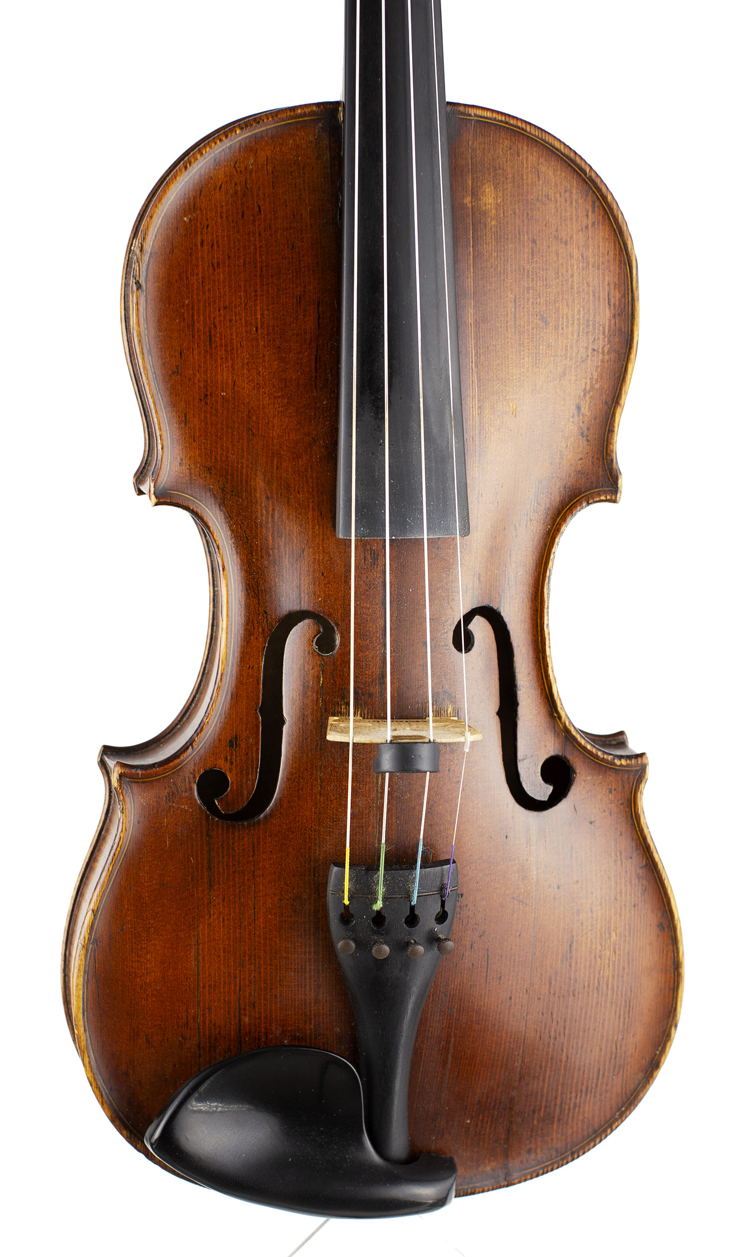 A violin by Richard Duke Snr., London, circa 1770 — angled view, 10°