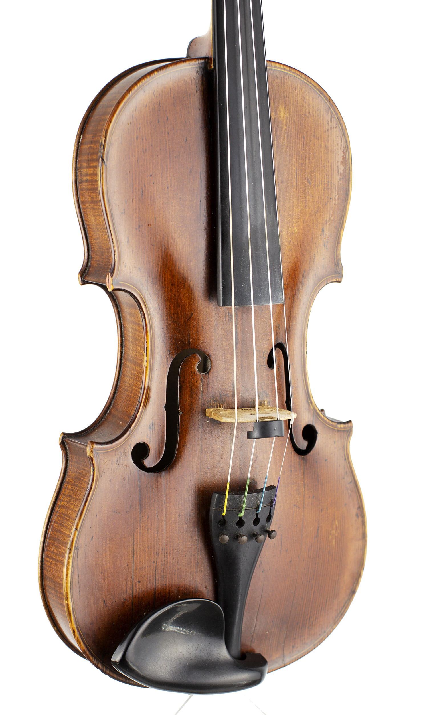 A violin by Richard Duke Snr., London, circa 1770 — angled view, 30°
