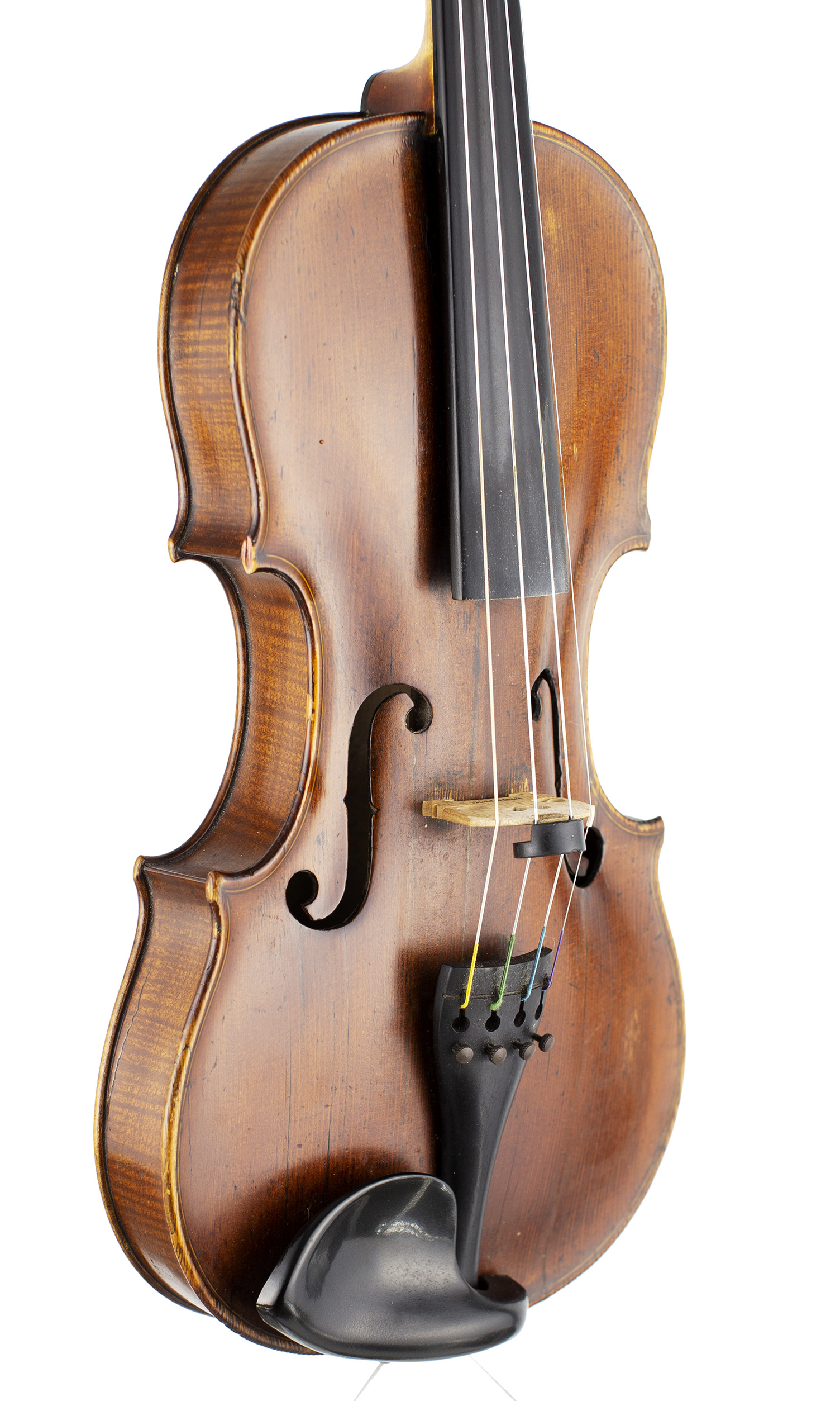 A violin by Richard Duke Snr., London, circa 1770 — angled view, 40°
