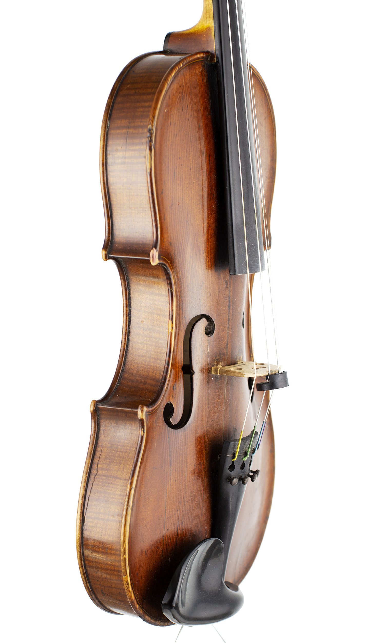 A violin by Richard Duke Snr., London, circa 1770 — angled view, 60°