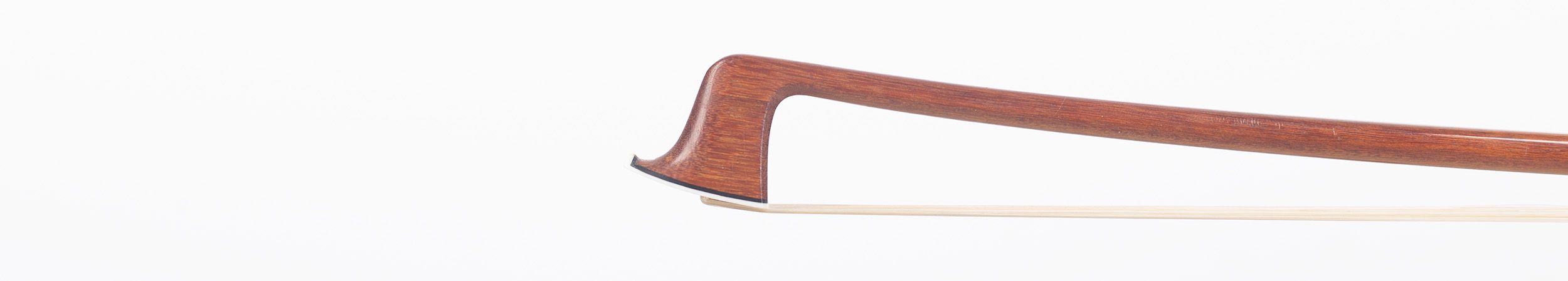 A silver-mounted violin bow by Eugène Sartory, Paris — head