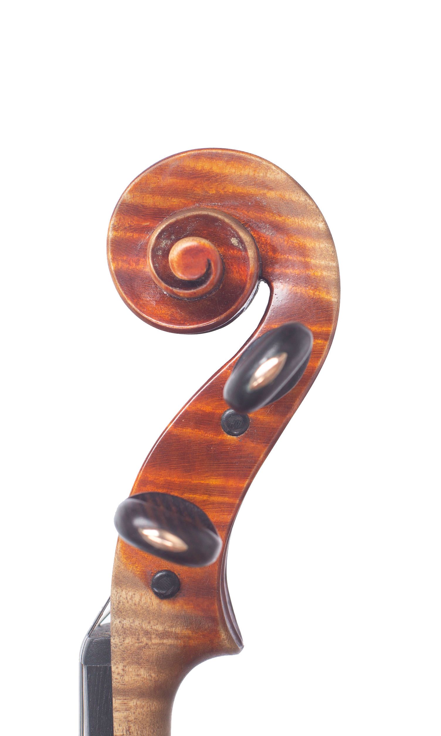 Violin by Pierre Gaggini, Nice, 1982 — scroll