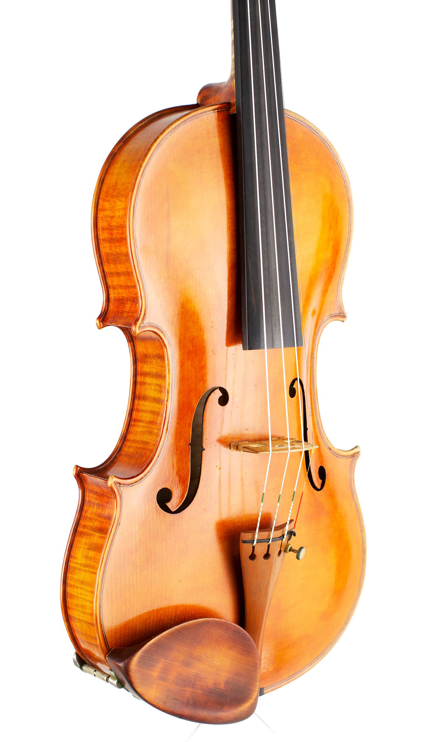 Violin by Pierre Gaggini, Nice, 1982 — angled view, 40°