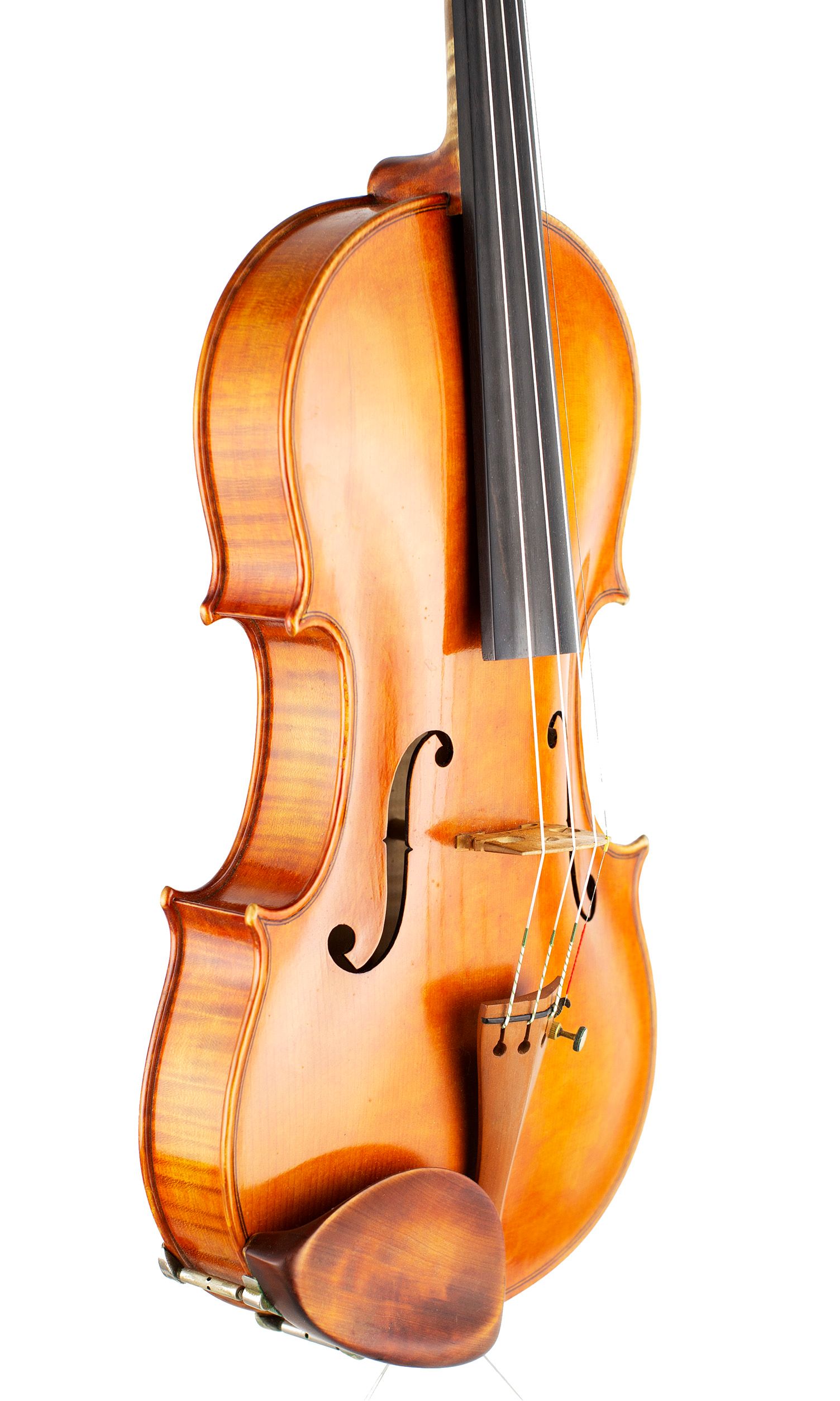 Violin by Pierre Gaggini, Nice, 1982 — angled view, 50°