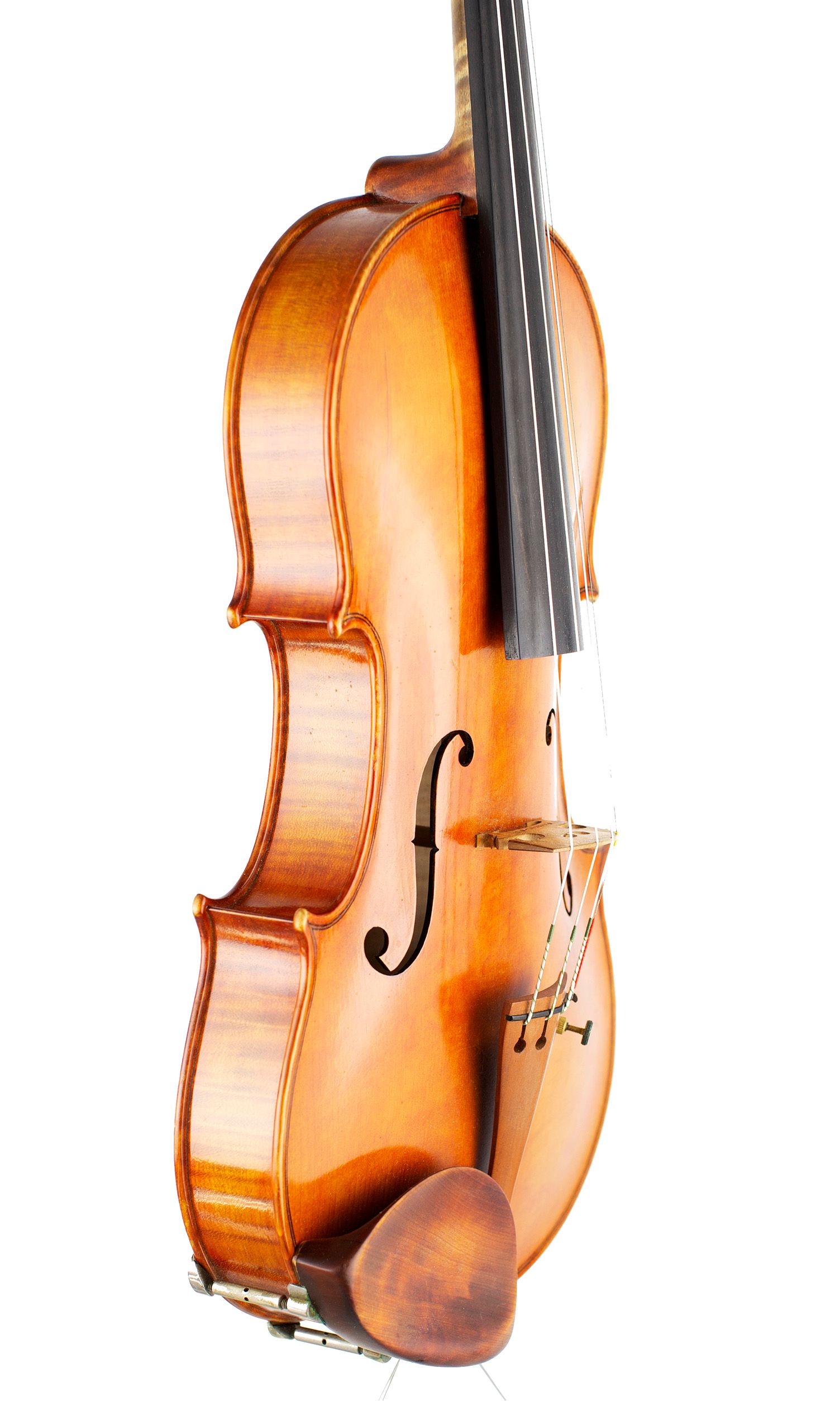 Violin by Pierre Gaggini, Nice, 1982 — angled view, 60°