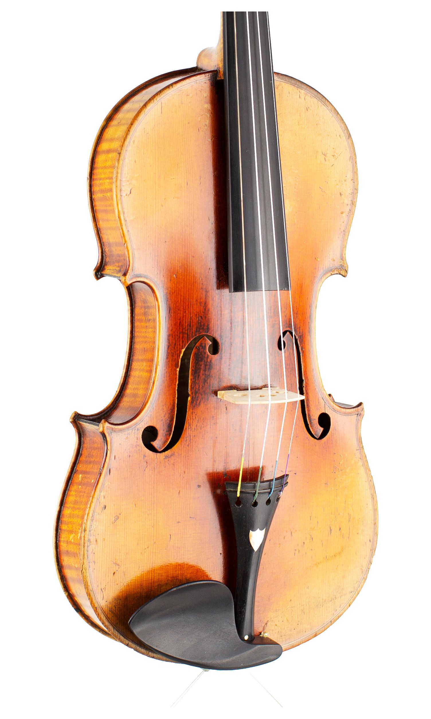 A violin by Joseph Philippe Grandjon, Mirecourt, circa 1860 — angled view, 30°