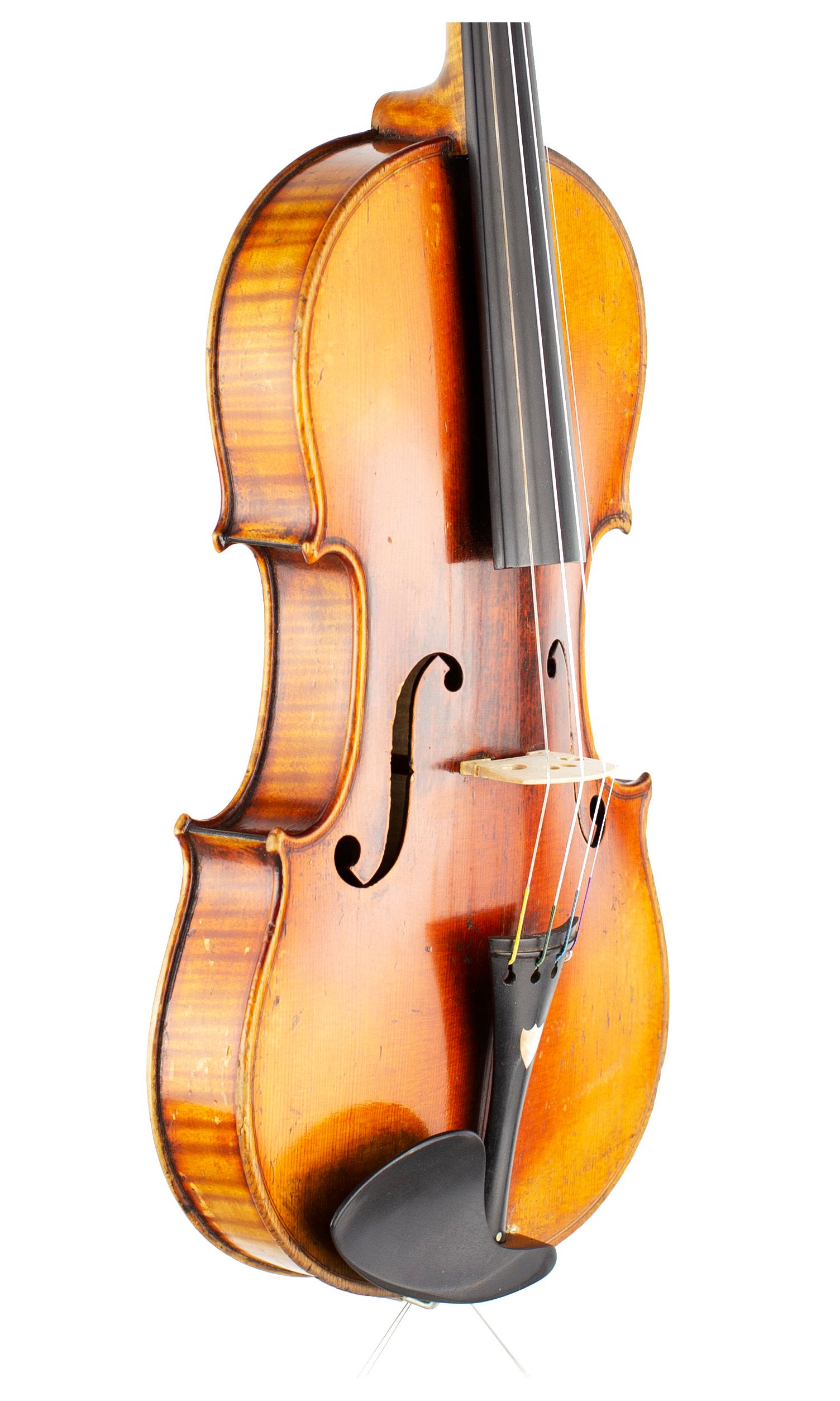 A violin by Joseph Philippe Grandjon, Mirecourt, circa 1860 — angled view, 50°