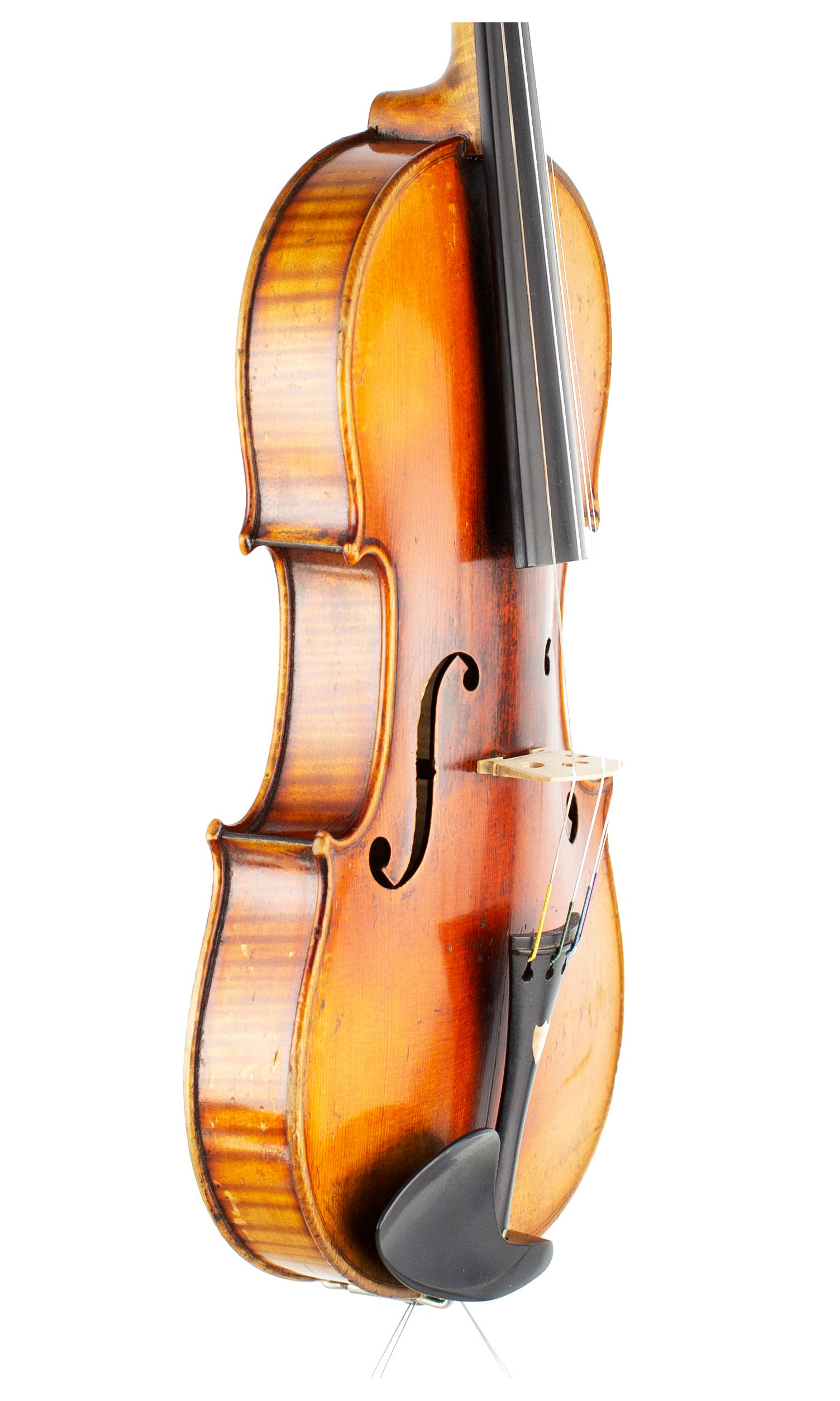 A violin by Joseph Philippe Grandjon, Mirecourt, circa 1860 — angled view, 60°
