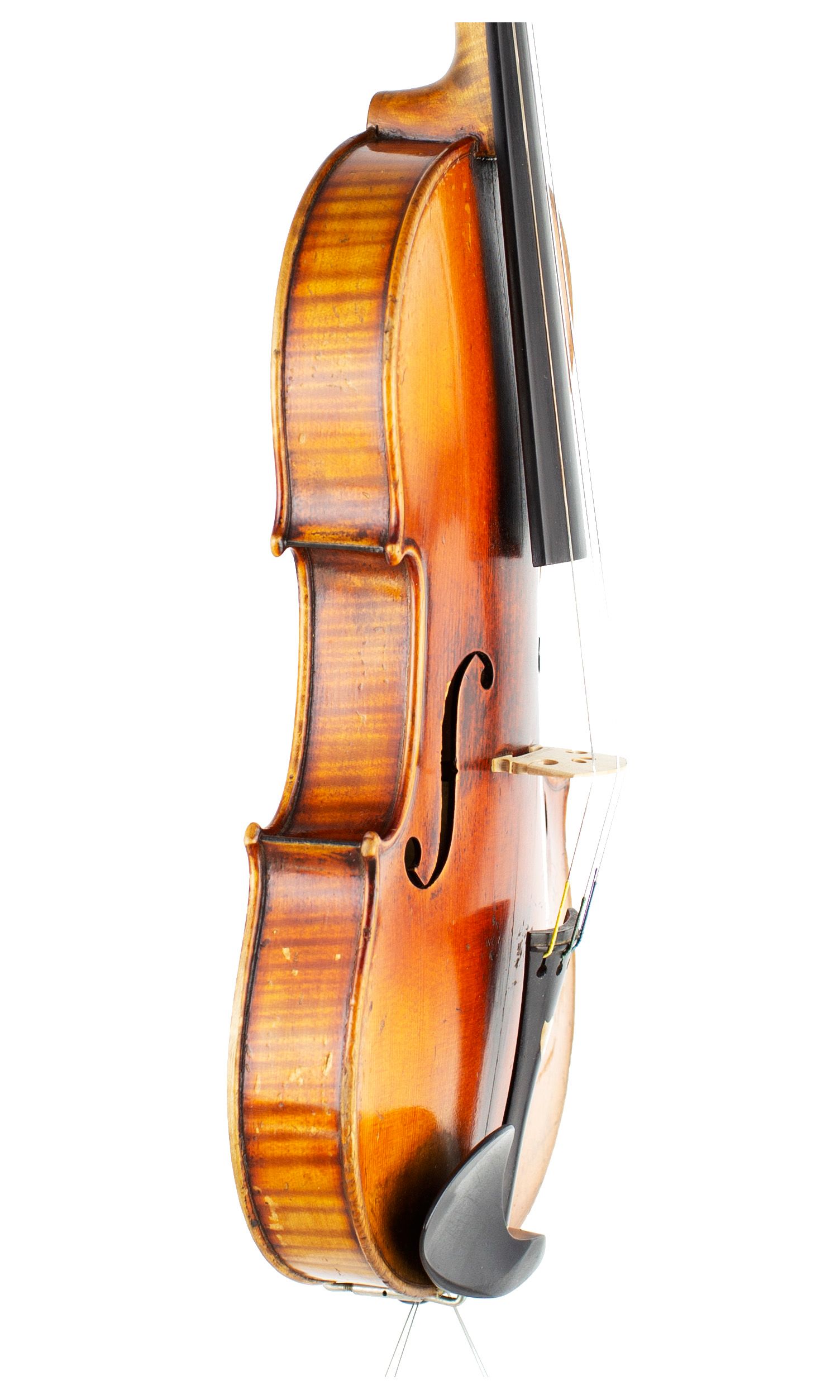 A violin by Joseph Philippe Grandjon, Mirecourt, circa 1860 — angled view, 70°