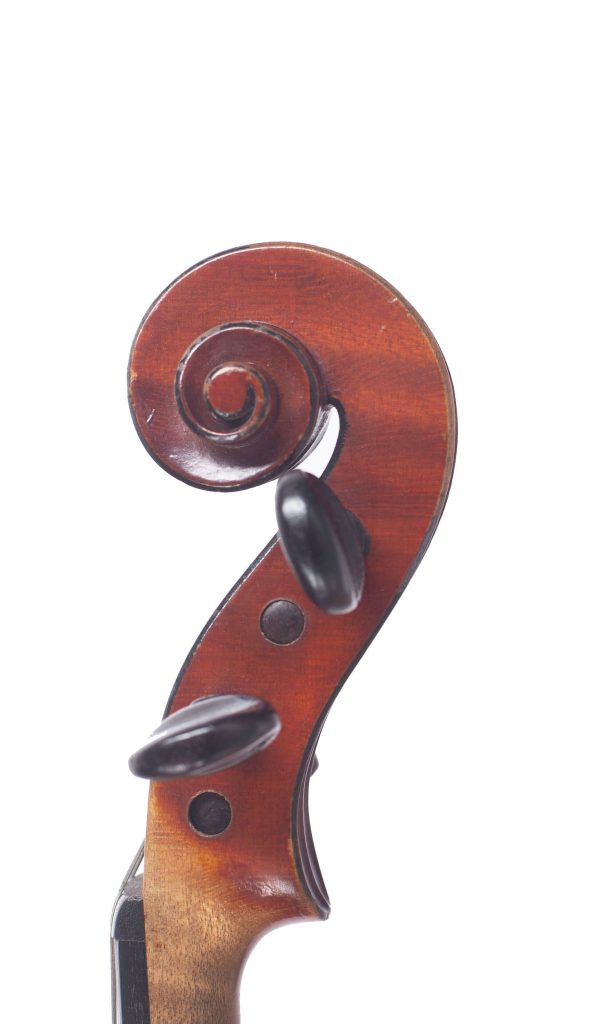 Violin by Georges Adolphe Chanot, Manchester, 1890 — scroll