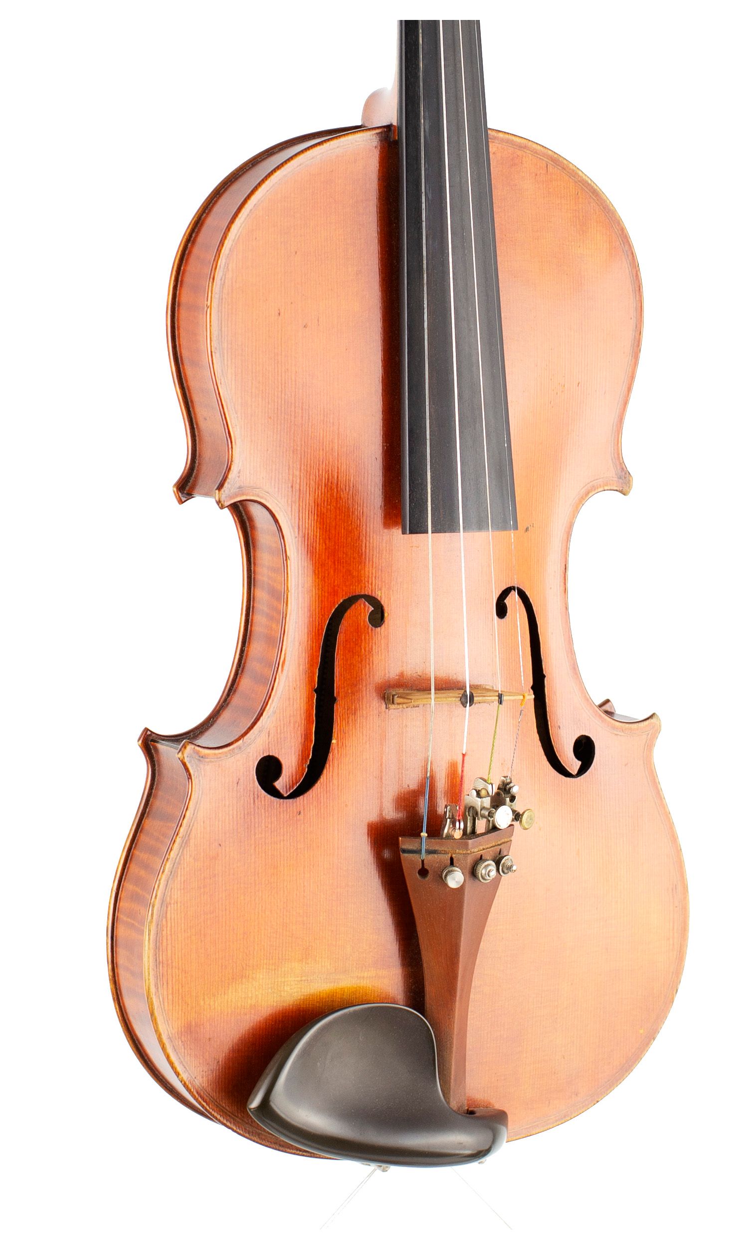Violin by Georges Adolphe Chanot, Manchester, 1890 — angled view, 30°