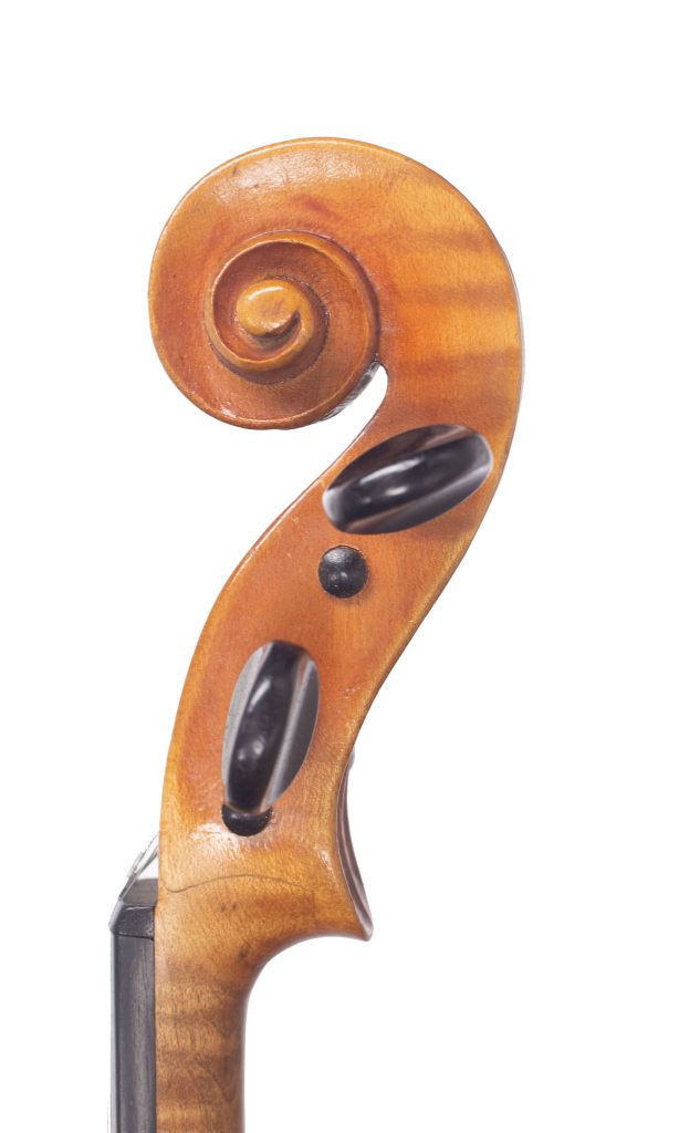 Violin by Jean Striebig, Mirecourt, 1948 — scroll