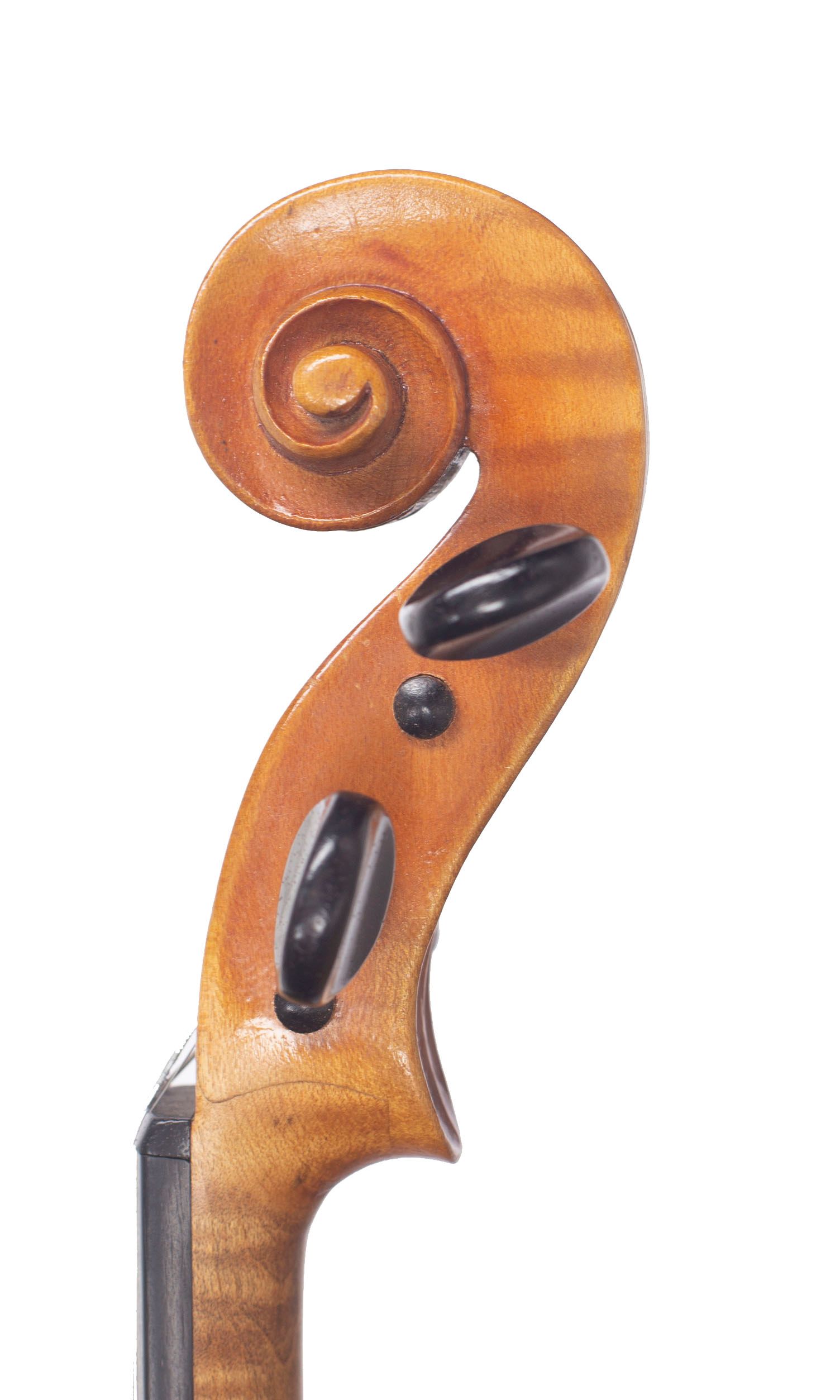Violin by Jean Striebig, Mirecourt, 1948 — scroll