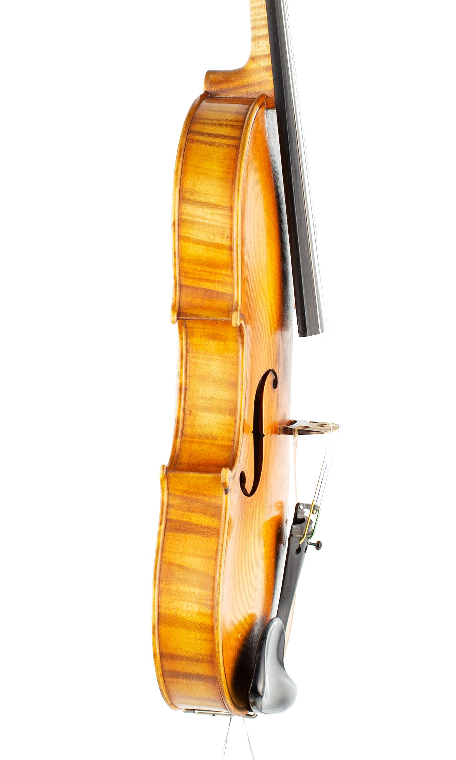 Violin by Jean Striebig, Mirecourt, 1948 — angled view, 80°