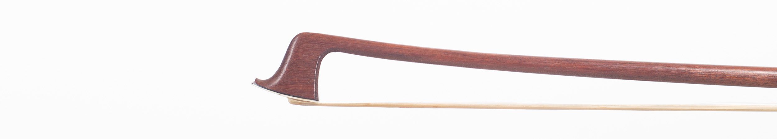 A silver-mounted violin bow by Louis Morizot (père), France — head