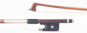 A silver-mounted violin bow by Marie Louis Piernot, France — head and frog