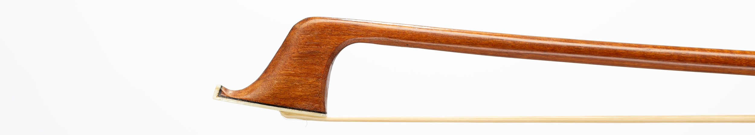A nickel-mounted cello bow by Georges Barjonnet, France, circa 1955 — head