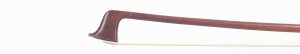 A nickel-mounted violin bow by Charles Peccatte, Paris, circa 1875 — head and frog