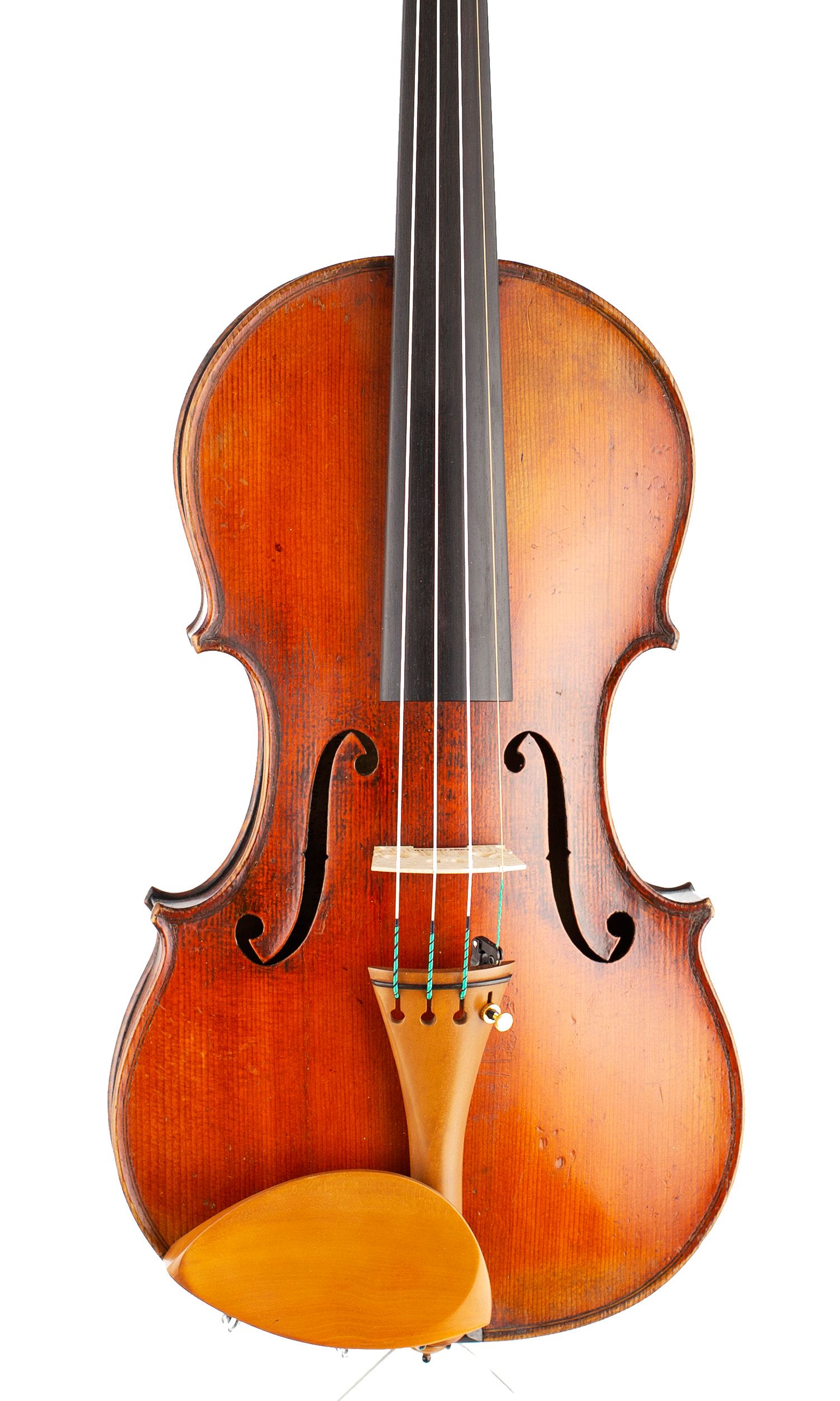 Violin, Workshop of Justin Derazey, Mirecourt, circa 1880 — angled view, 10°