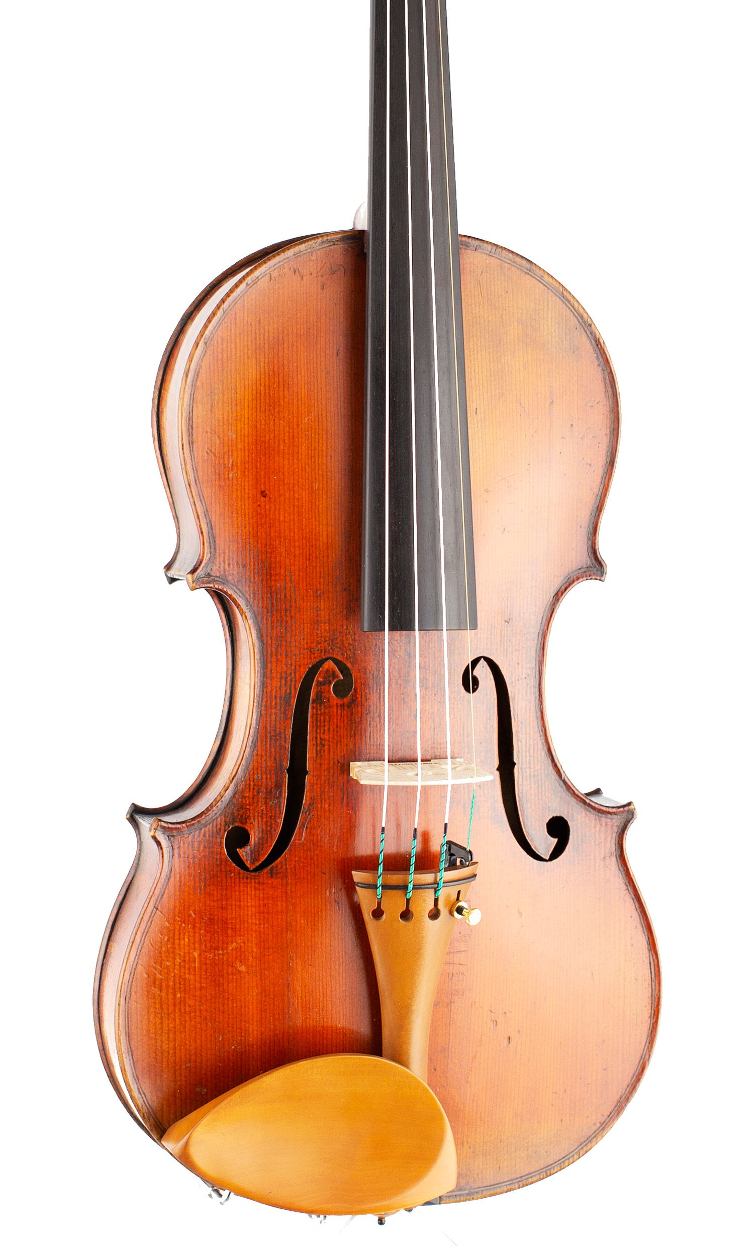 Violin, Workshop of Justin Derazey, Mirecourt, circa 1880 — angled view, 20°