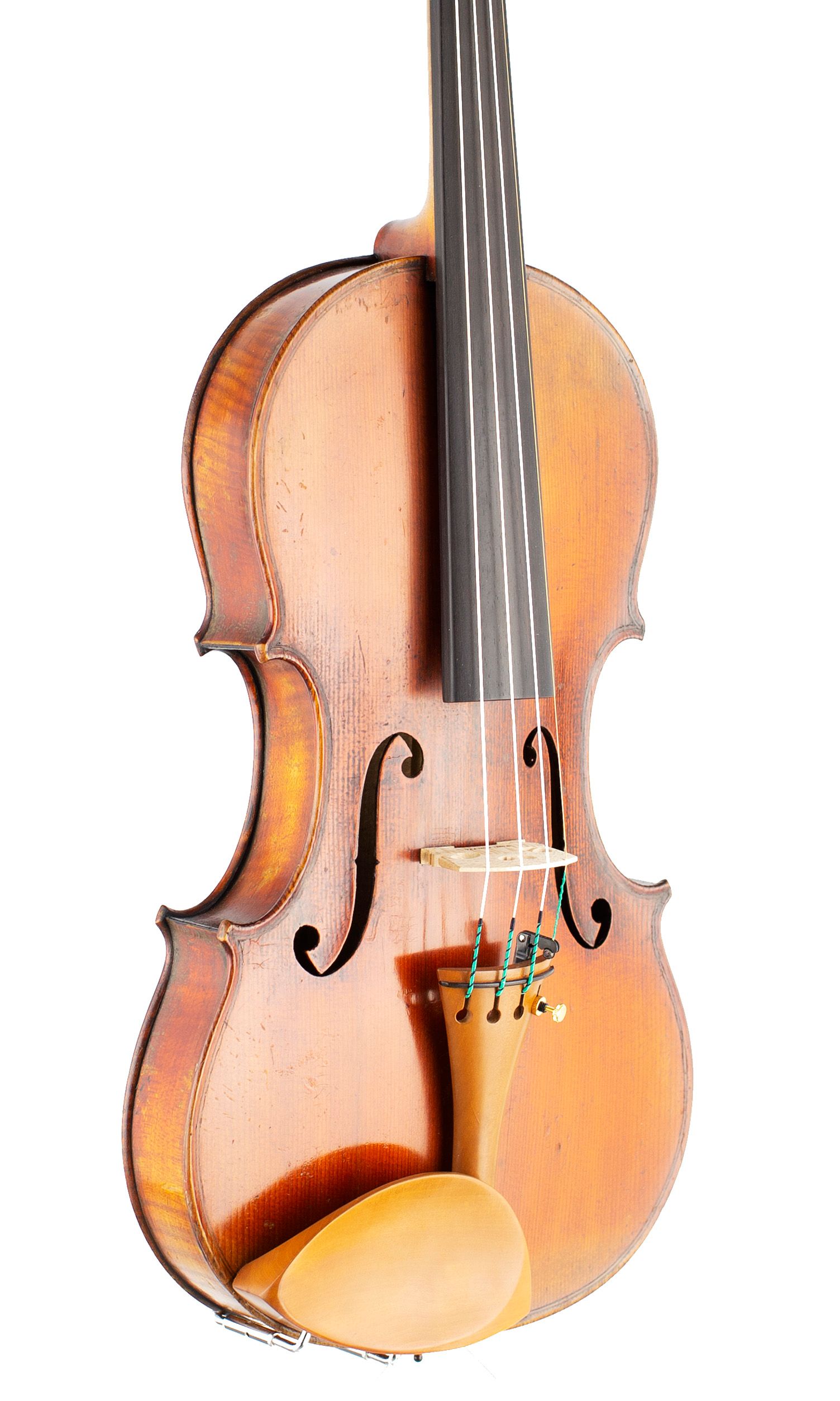 Violin, Workshop of Justin Derazey, Mirecourt, circa 1880 — angled view, 40°