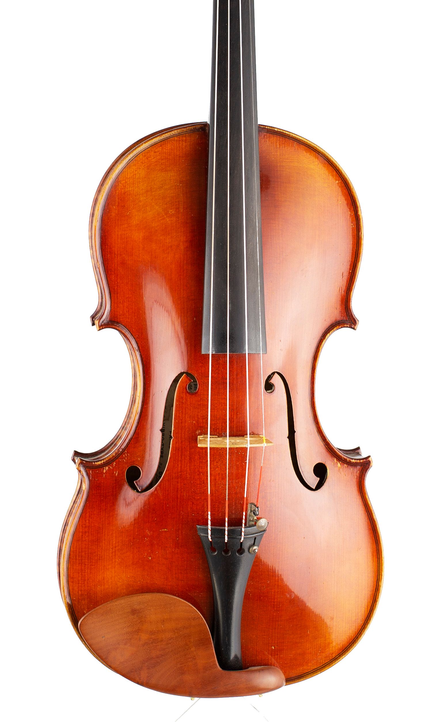 A violin by Charles Jean-Baptiste Collin-Mézin III, Mirecourt, 1941 — angled view, 10°