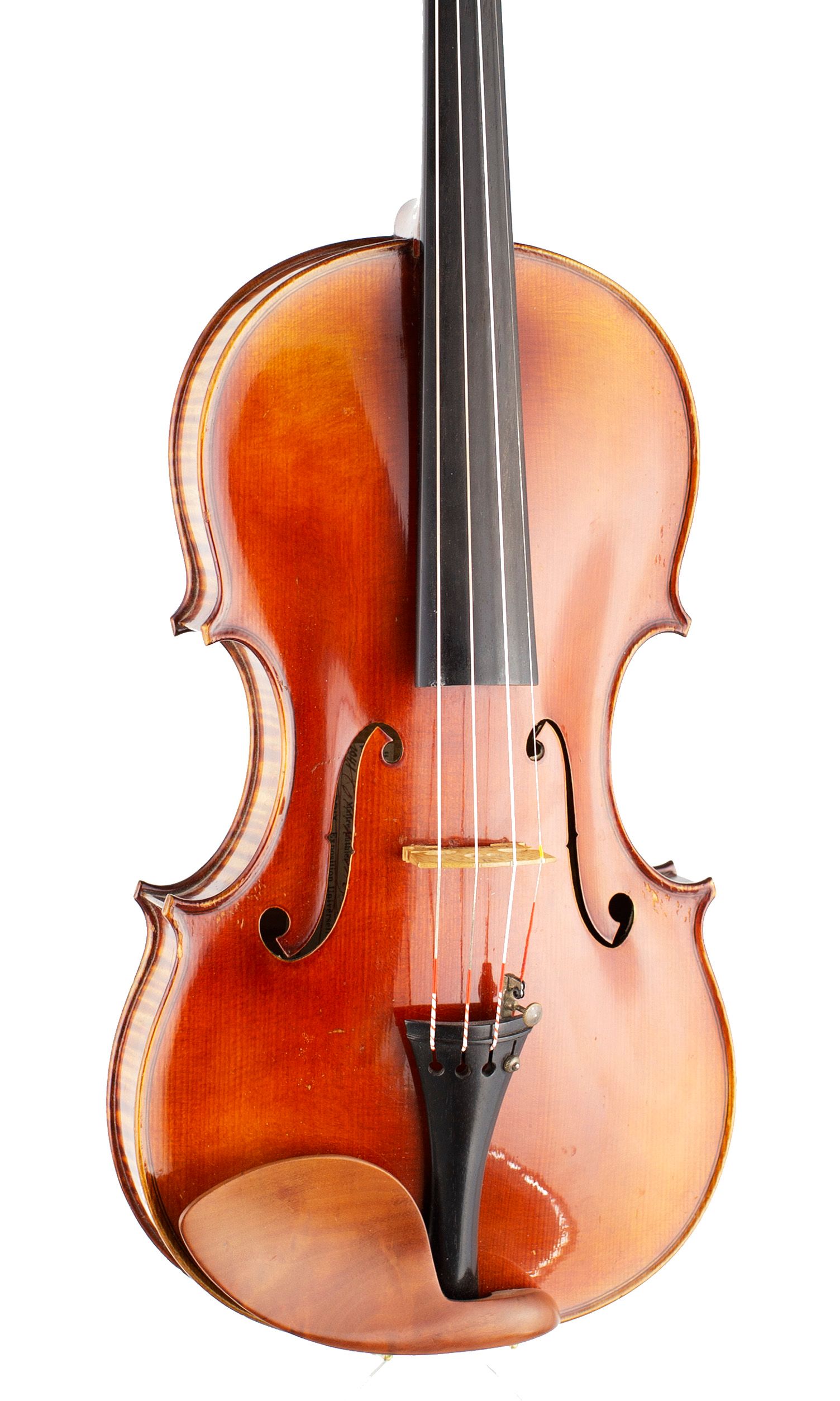 A violin by Charles Jean-Baptiste Collin-Mézin III, Mirecourt, 1941 — angled view, 20°