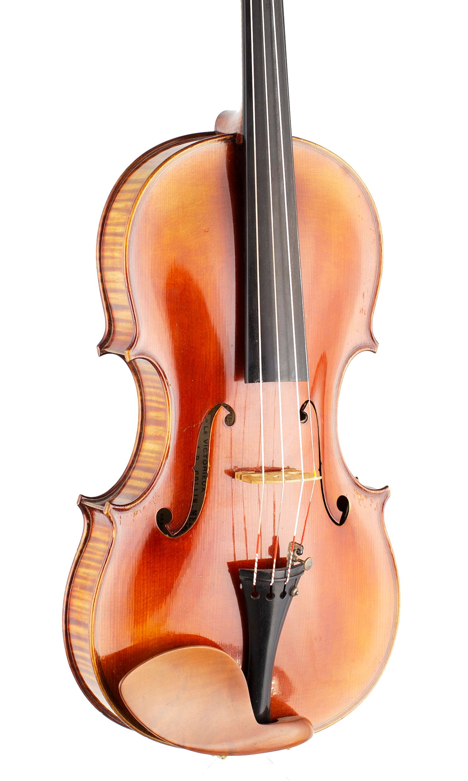 A violin by Charles Jean-Baptiste Collin-Mézin III, Mirecourt, 1941 — angled view, 30°