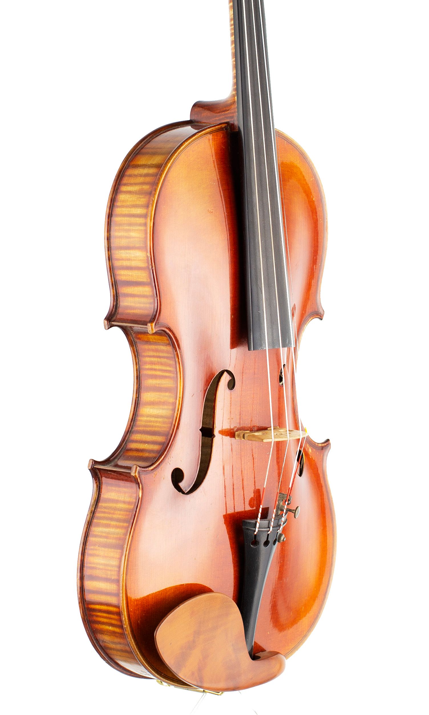 A violin by Charles Jean-Baptiste Collin-Mézin III, Mirecourt, 1941 — angled view, 50°