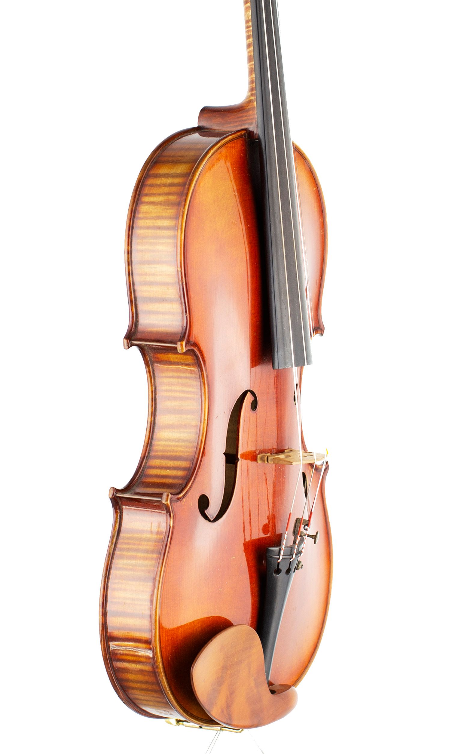 A violin by Charles Jean-Baptiste Collin-Mézin III, Mirecourt, 1941 — angled view, 60°