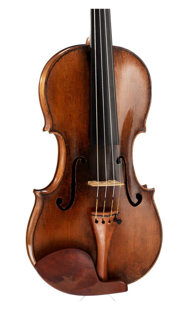 A violin by Paulo Antonio Testore, Milan, circa 1730 — angled view, 20°