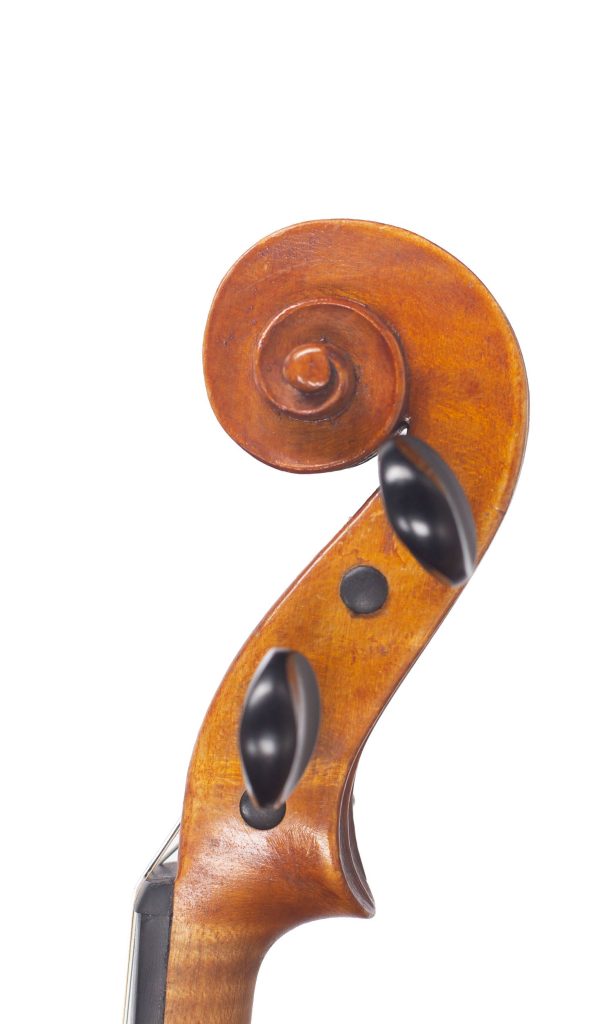 Violin by  Jérôme Thibouville-Lamy, Mirecourt, circa 1900 — scroll