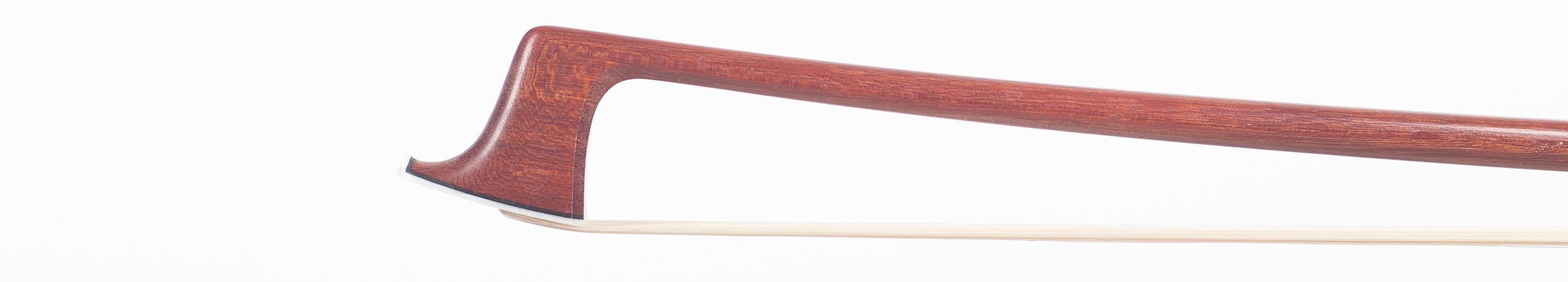 A silver-mounted violin bow by Andrew McGill — head