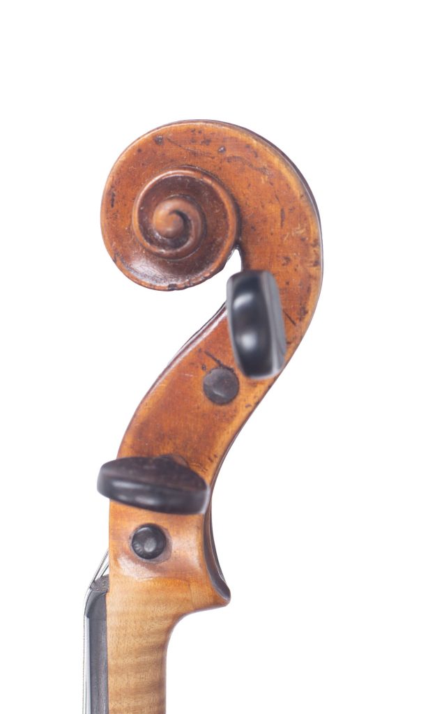 Violin by Richard Duke, London, 1777 — scroll