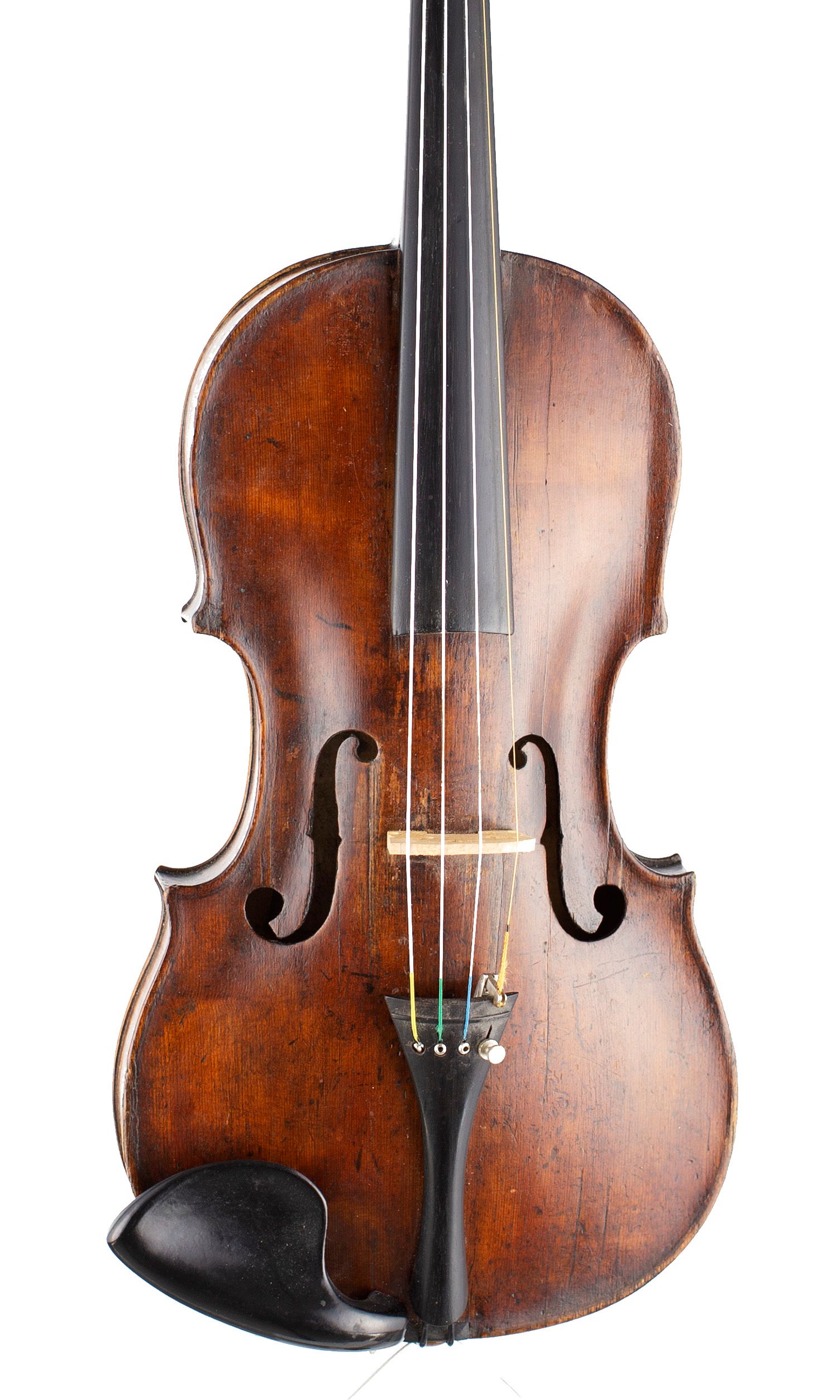 Violin by Thomas Perry, Dublin, 1773 — angled view, 10°