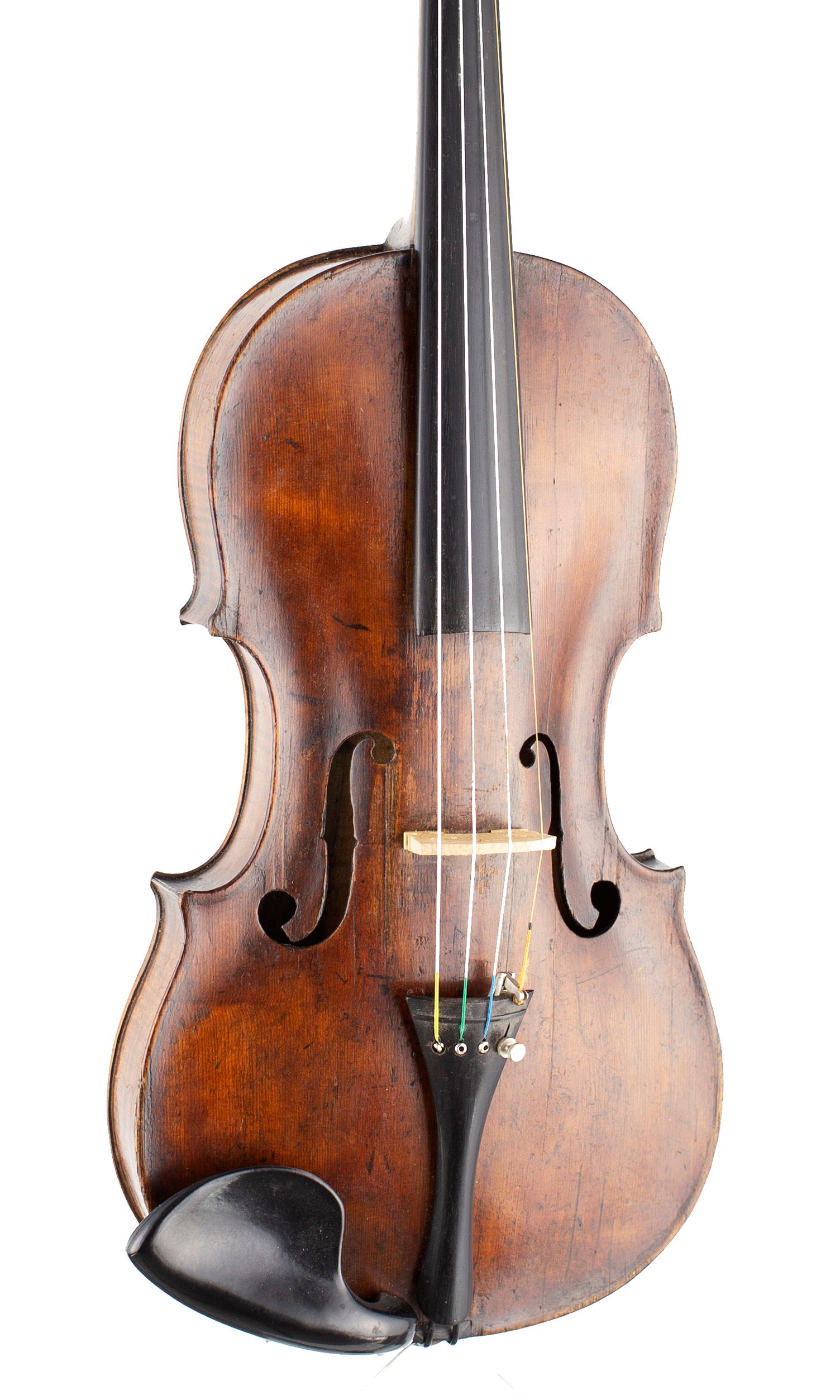 Violin by Thomas Perry, Dublin, 1773 — angled view, 20°