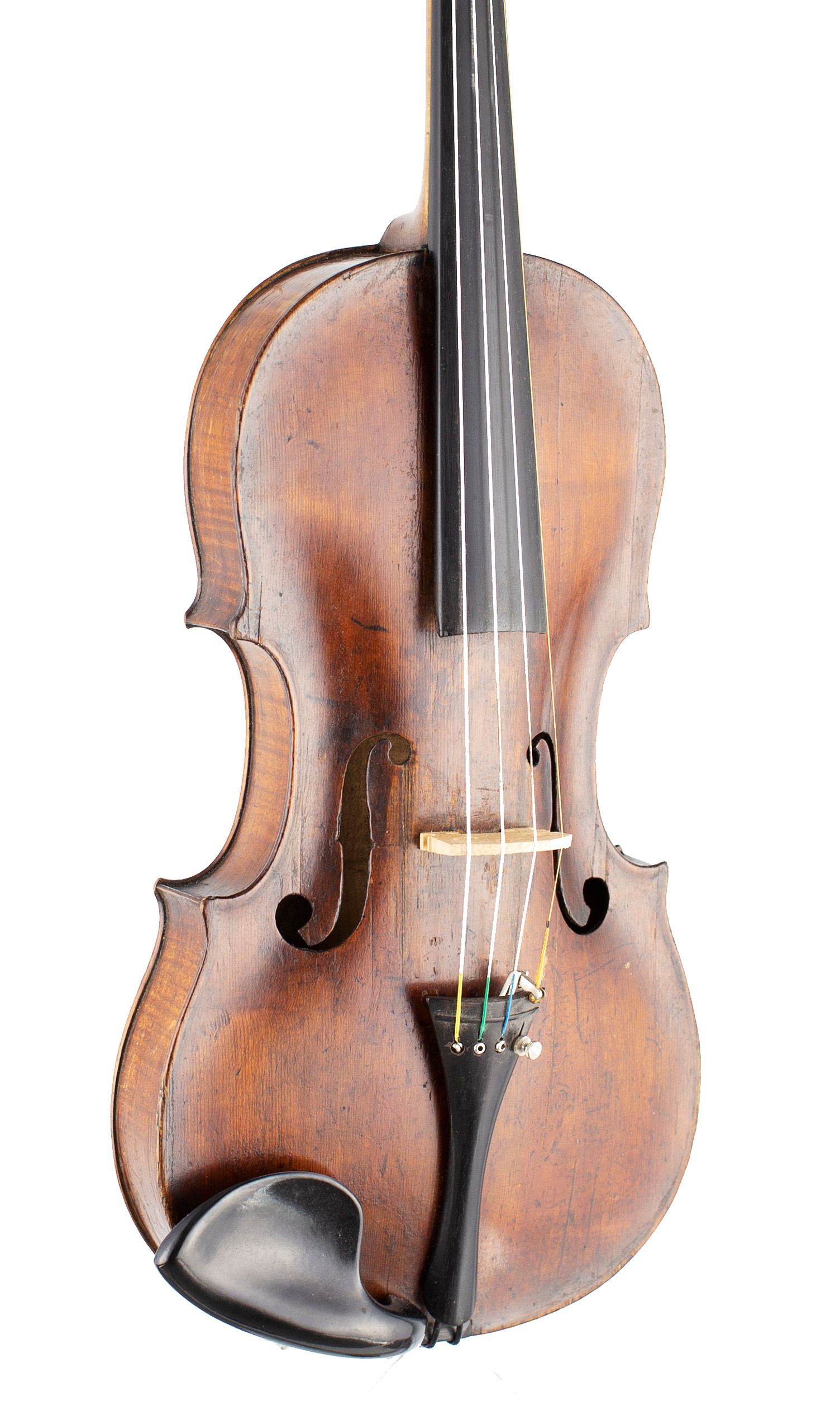 Violin by Thomas Perry, Dublin, 1773 — angled view, 30°