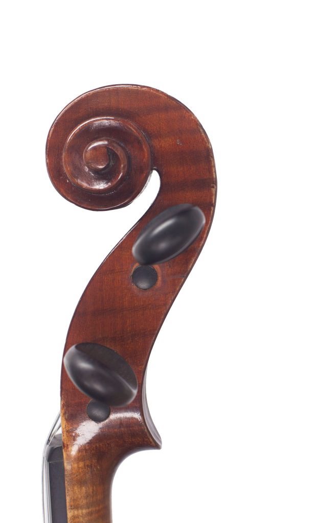 Violin by Edwin Whitmarsh, London, circa 1900 — scroll
