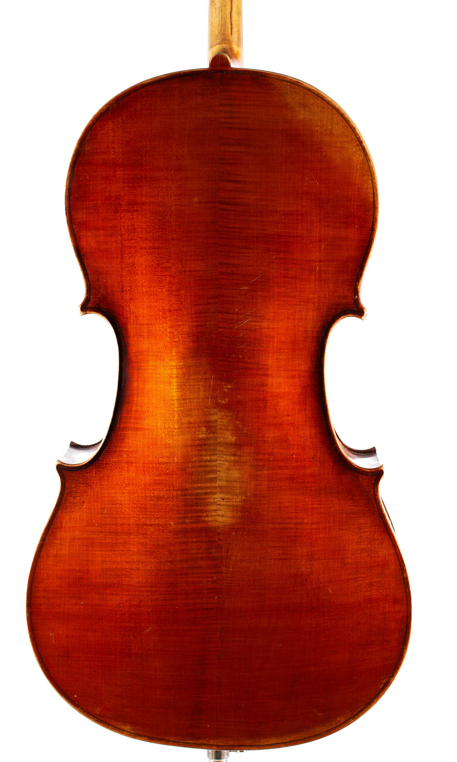 Cello, Workshop of Jérôme Thibouville-Lamy, Mirecourt, circa 1910 — back
