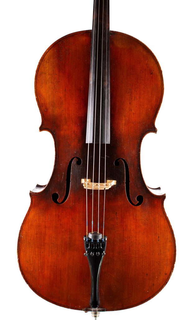 Cello, Workshop of Jérôme Thibouville-Lamy, Mirecourt, circa 1910 — front