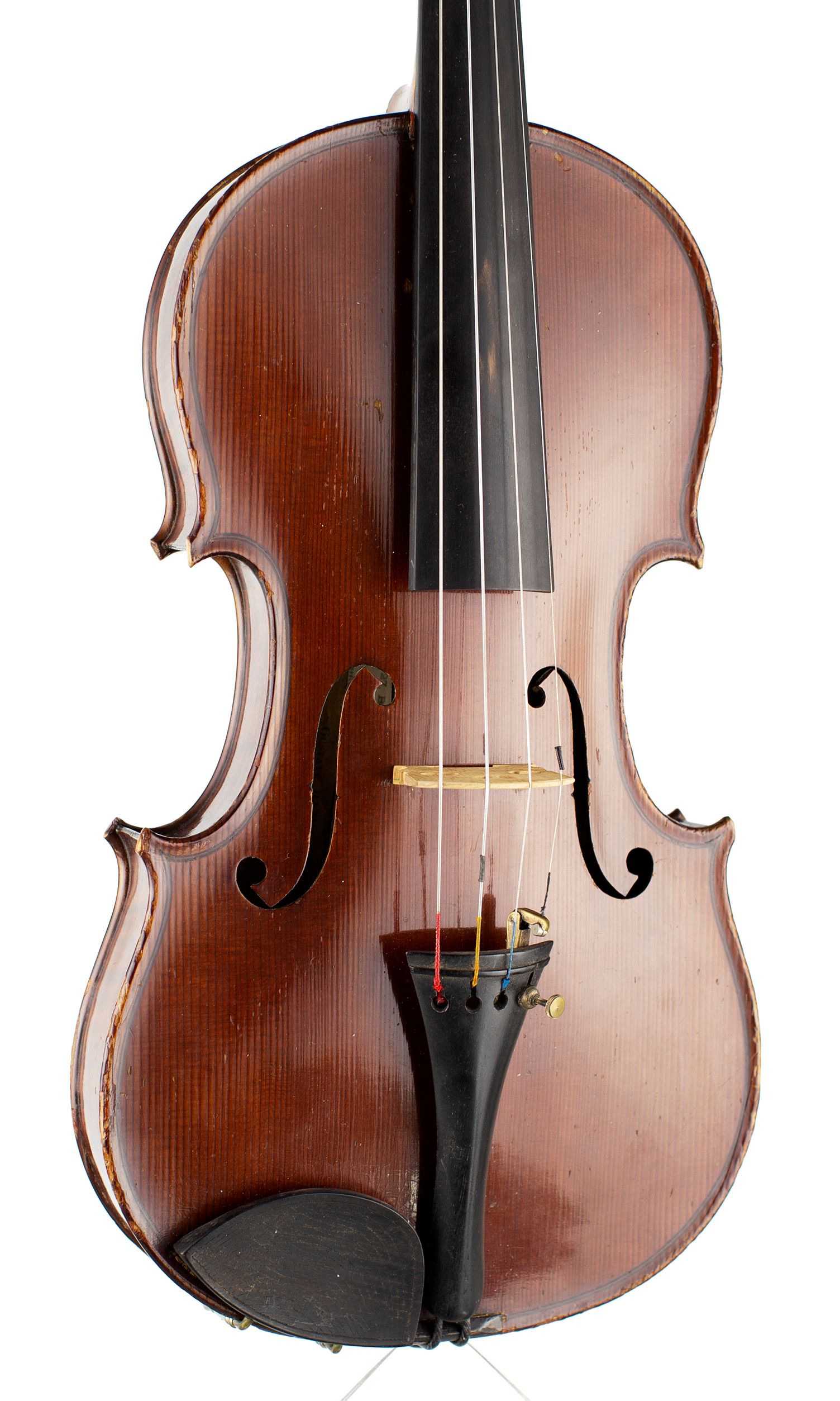 Violin by Gustave Bazin — angled view, 20°