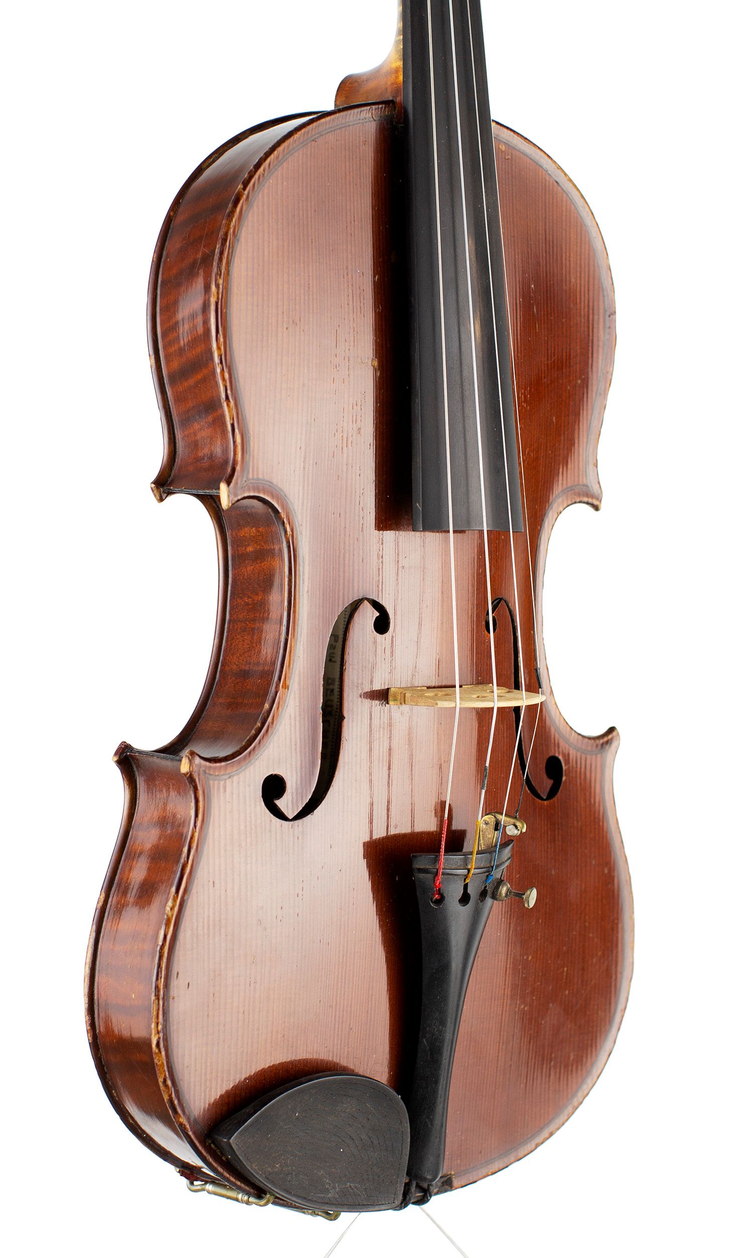 Violin by Gustave Bazin — angled view, 40°