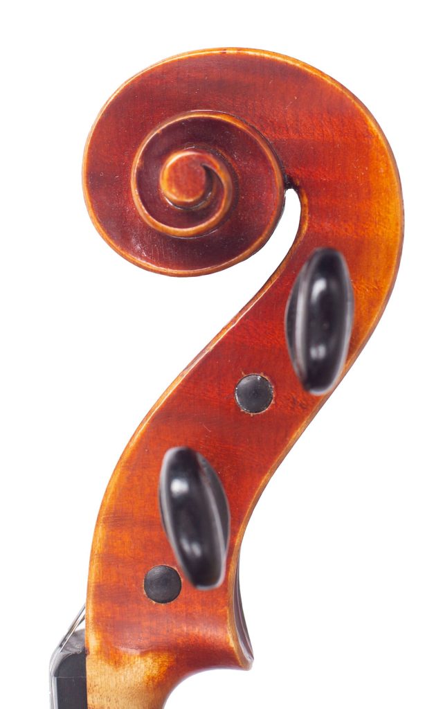 Violin by Charles Le Lyonnais, Nantes, 1939 — scroll