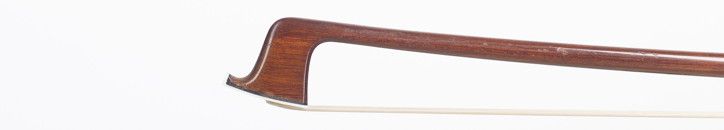 A silver-mounted violin bow by Georges Barjonnet, Mirecourt, circa 1950 — head