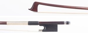A silver-mounted violin bow by Charles Nicolas Bazin, Mirecourt, 1890 — head and frog