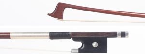 A silver-mounted violin bow by Friedrich Wunderlich, Leipzig — head and frog