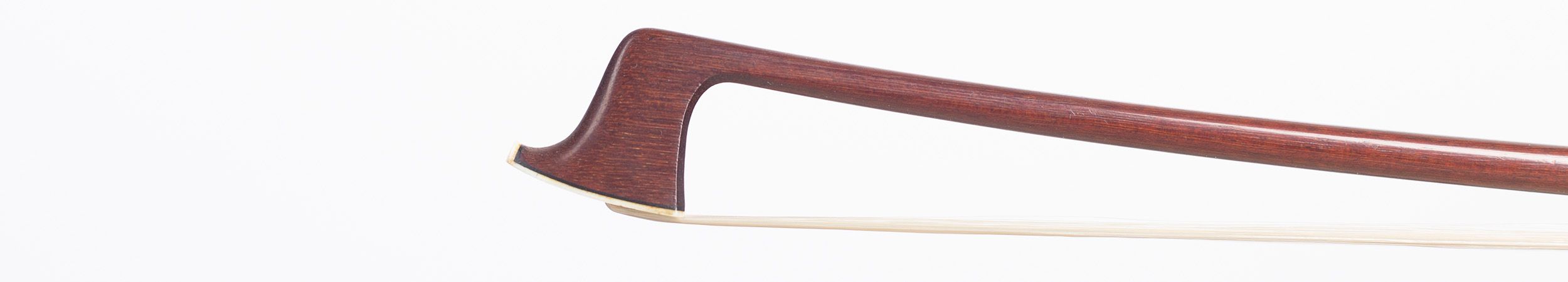 A silver-mounted violin bow by Friedrich Wunderlich, Leipzig — head