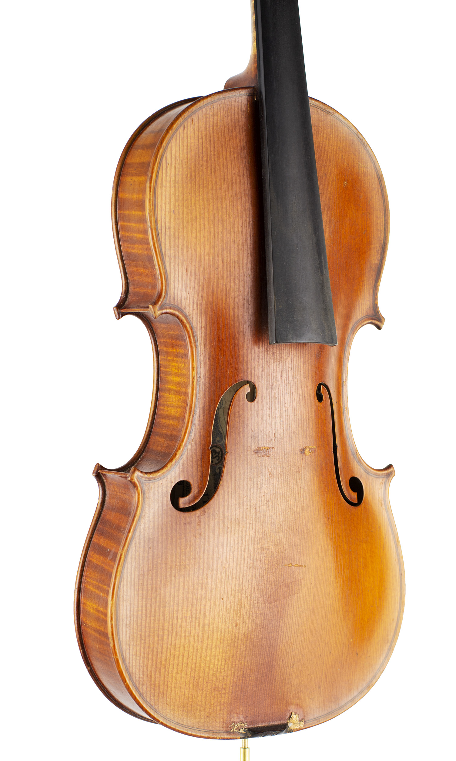 A violin by Lucien Schmidt, Grenoble, 1934 — angled view, 40°